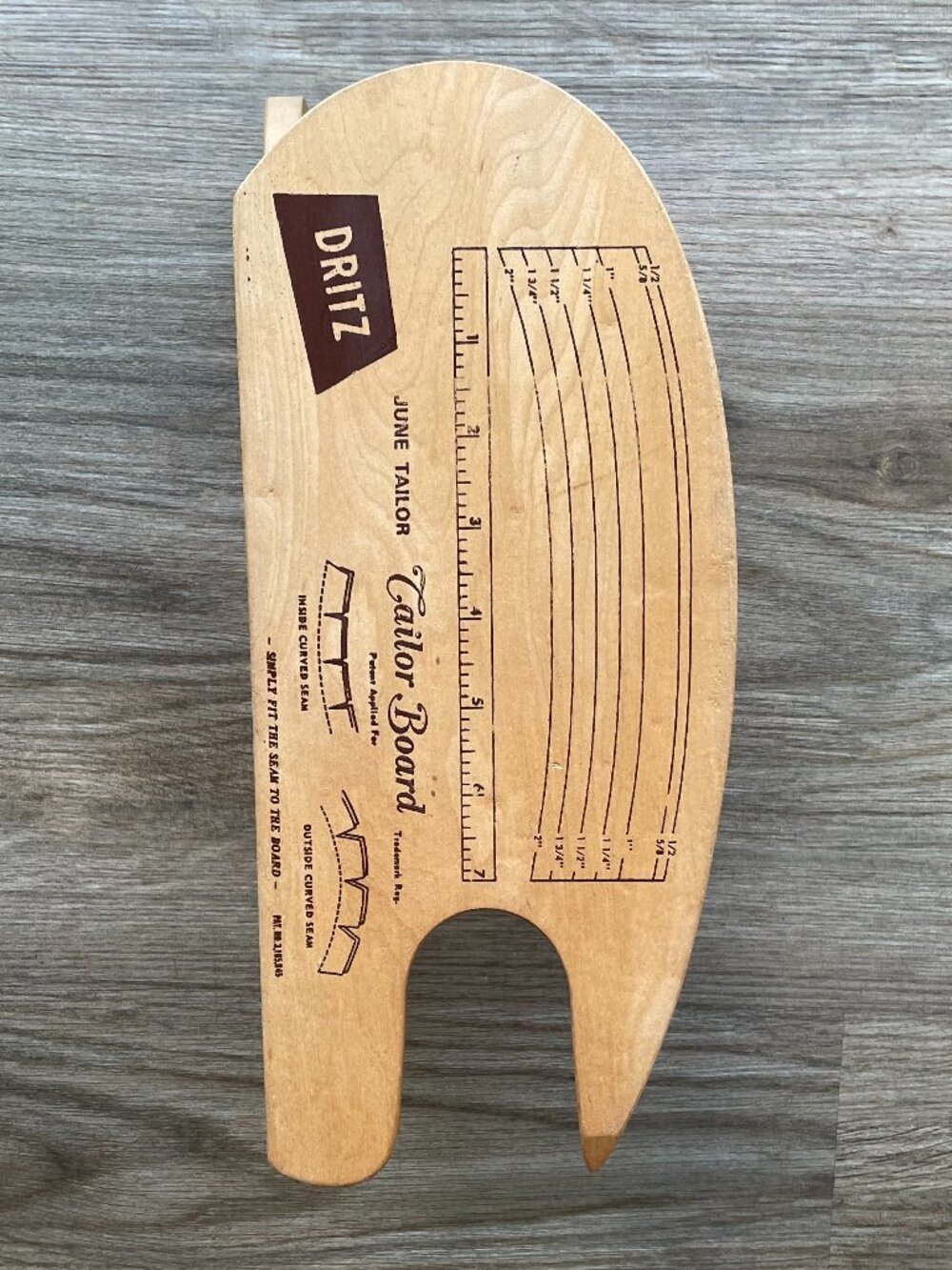 Vintage Wooden Dritz Tailor Board